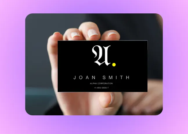 Beautiful, minimal and symbolic logo presented on business card