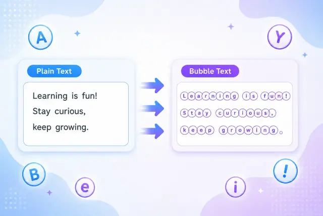 bubble text generator copy paste tool for circle letter fonts