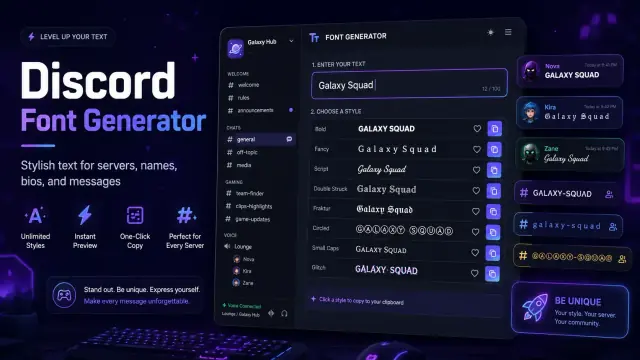 discord font generator preview for stylish Discord server text