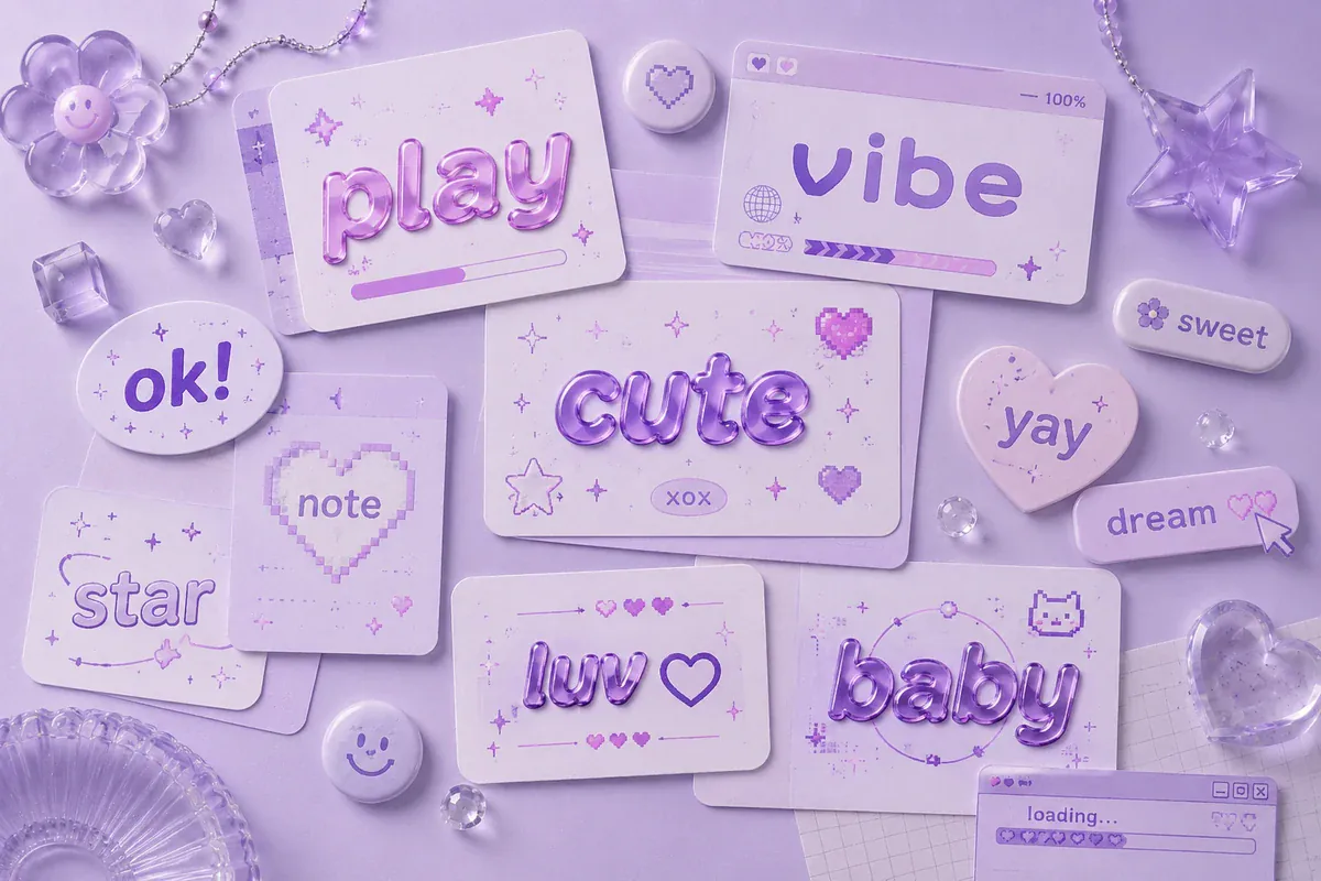 Y2K-inspired copy-and-paste aesthetic text ideas